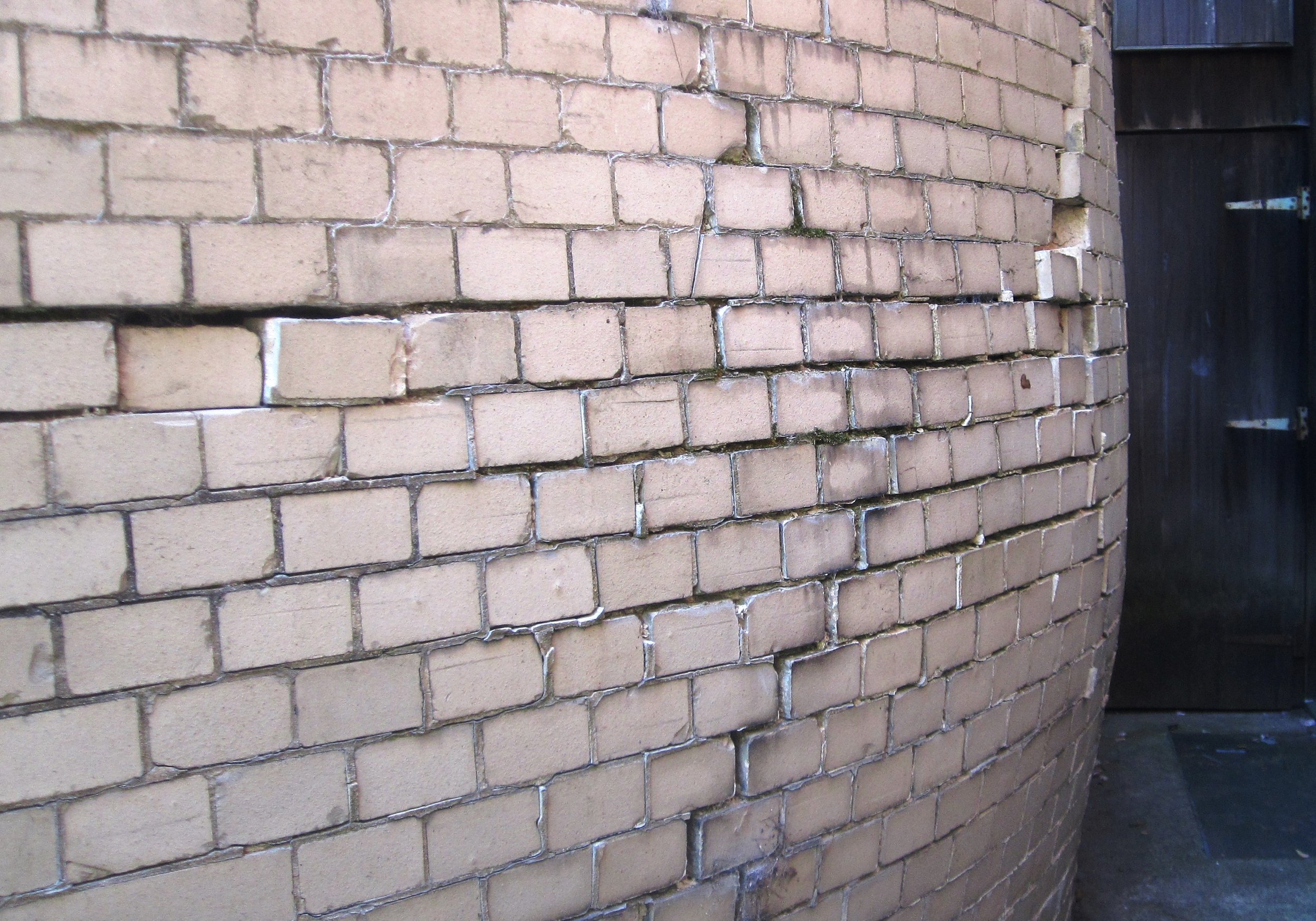 South Retaining Wall is located outside of the newly restored kitchen area