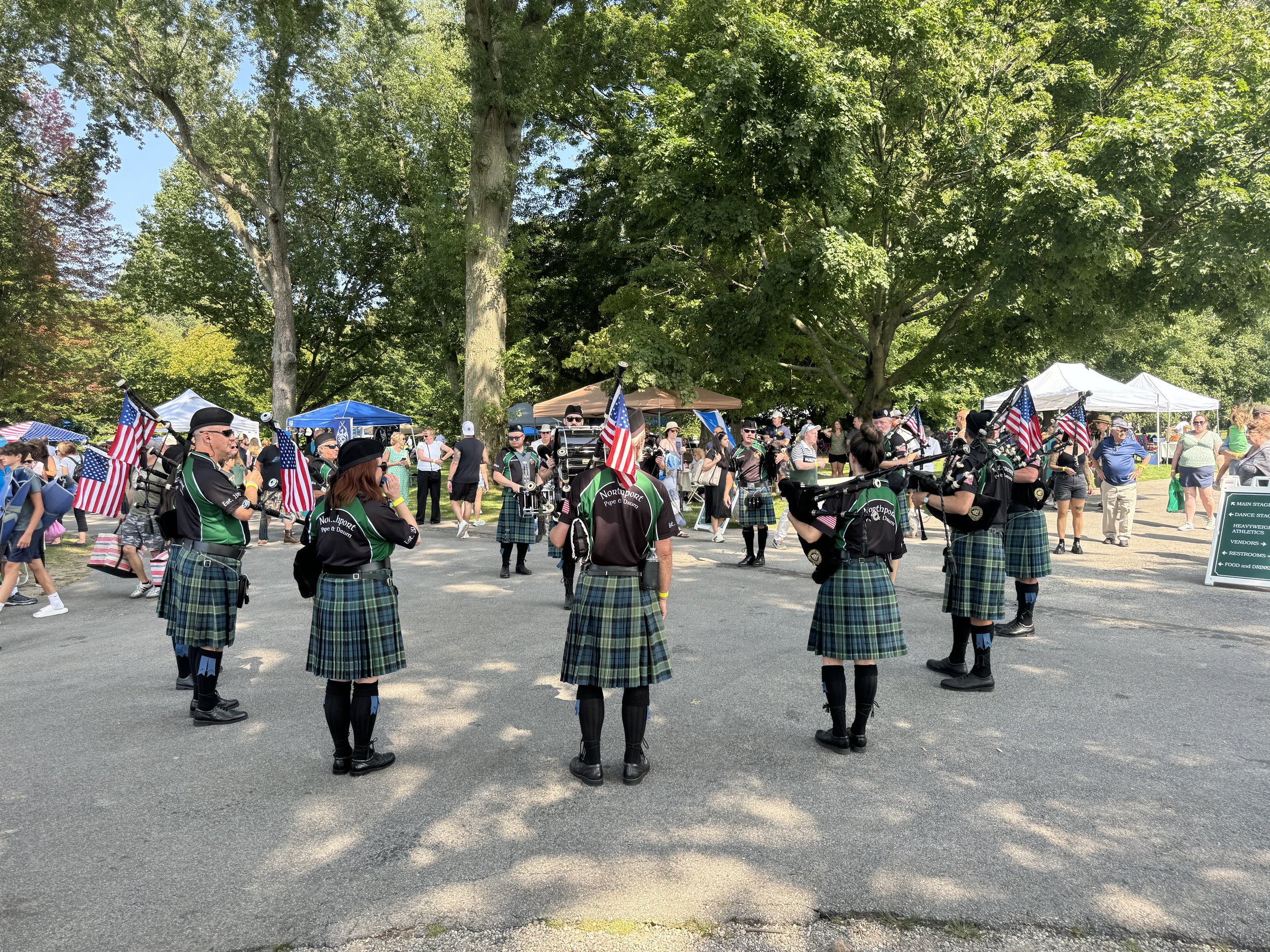Festival Participant Tossing Caber