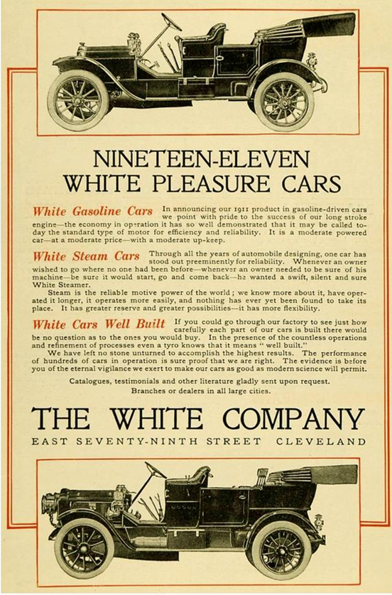 White Automobile Company Ad