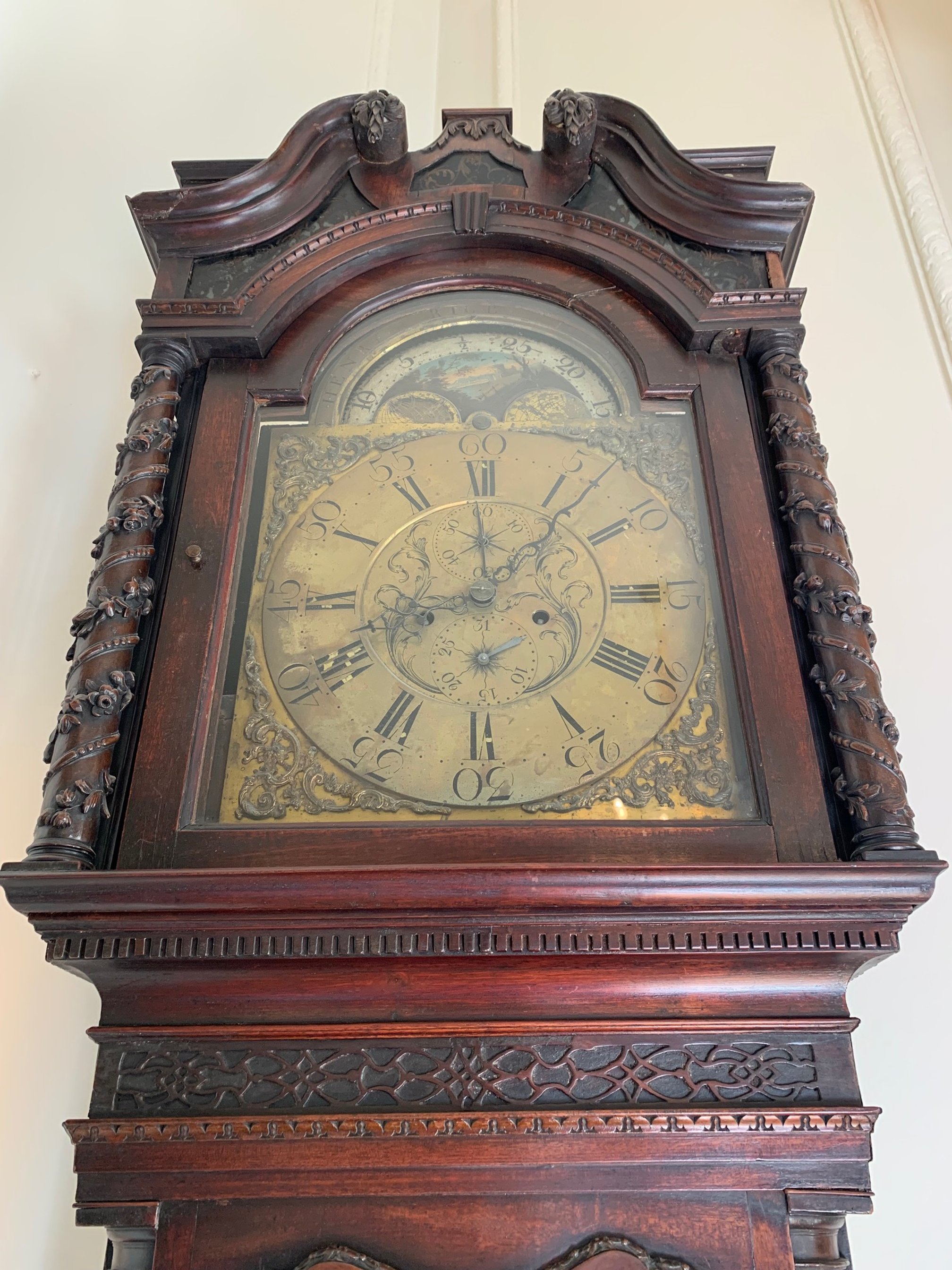 White Drawing Room Tall Case Clock