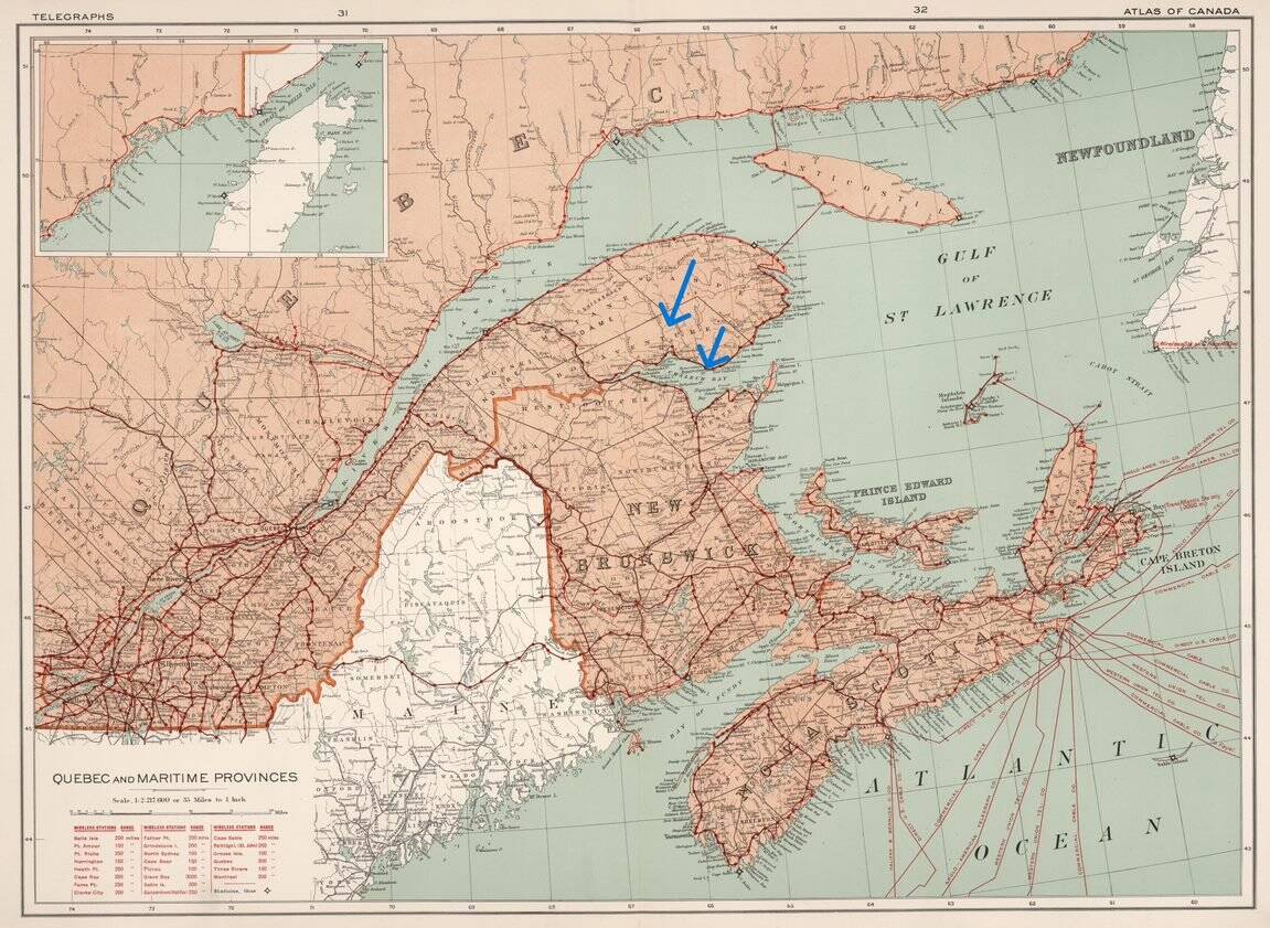 Quebec and Maritime Provinces Map
